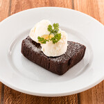 Chocolate terrine with salt Gelato