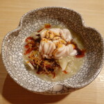 中國菜 神谷 - 白子と発酵キャベツ酸辣仕立て