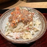 御幸町 田がわ - 八寸、香箱蟹のリゾット風あんかけ