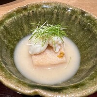 御幸町 田がわ - 伊勢海老の白味噌仕立て焼いた胡麻豆腐