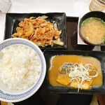 Yoshinoya - 牛皿・さば味噌煮定食