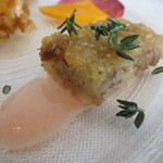 ビオディナミコ - 前菜盛合せ：赤海老のマリネとスペルト小麦、仔牛のカルピオーネ、バターナッツかぼちゃと紅くるり大根、仔羊のミンチとじゃが芋、帆立のソテーとブロッコリーのスファリナータ、蛸と根セロリ、プロシュート5