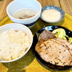 Gyuutan Ijichi - 牛タン&三元豚うま味噌焼き定食1100円