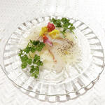 Red sea bream carpaccio