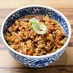 Meat and garlic fried rice