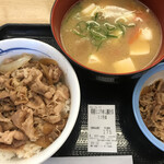 Matsuya - 特朝ミニ牛めし豚汁S