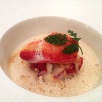 オーベルジュ・ド・リル トーキョー - オマール海老ラグーセップ茸のリゾット　トリュフのエミュルッション