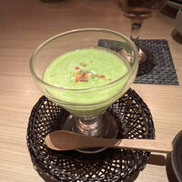 和食 鮨 日本酒 銀波 銀座店 - お通し　枝豆の摺流し