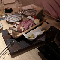 和食 鮨 日本酒 銀波 銀座店 - 常陸牛サーロイン溶岩石焼き