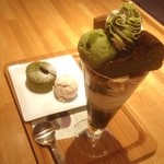 Nana's green tea - 抹茶フォンダンショコラと抹茶ガトーショコラパフェ☆