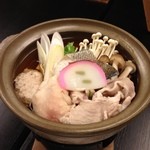 Sazanka Tei - さざんか亭 本店の宴会料理の鍋 点火前（12.12）