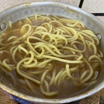 すき焼･鍋物 なべや - 中華麺投入