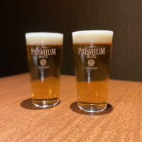 焼肉冷麺 ユッチャン 北新地店 - プレモル生ビール
