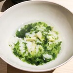 温石 - 蛤、青海苔の出汁かけ飯