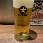 いきなりステーキ - 今日2杯目のサービスビール。