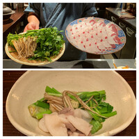 たでの葉 - 月の輪熊と芹のしゃぶしゃぶ鍋