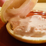 茜坂大沼 - 「甘味はなぁ」と思っていたら程よい酸味が素晴らしく、作りたての牛皮のモチモチ感とあいまってペロリでした　家で牛皮が作れるとは。。。今度やってみます！