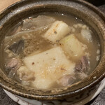 茜坂大沼 - スッポンの小鍋仕立て　お餅も入ってるよ～♡