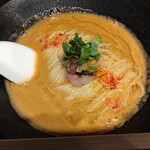 寿製麺 よしかわ - 桜海老と真鯛の春色そばを上から(*´ω`*)