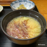 かわ広 - 寒布海苔と豆腐の味噌汁