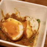 餃子とスパークリング バブルス - みそたまご