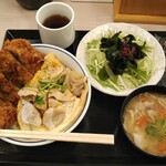 Katsuya - 親子丼とタレカツの合い盛り丼(期間限定)ご飯大盛Aセット