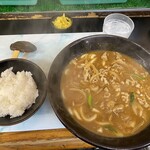 手打ちうどん王将 - カレーうどんに白ご飯