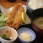力寿司 - エビフライ定食