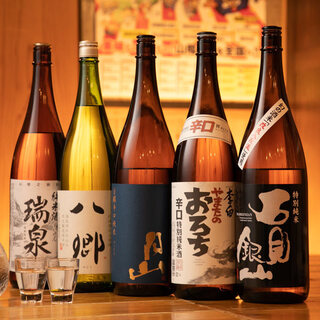 Full of local sake and local shochu from Sanin Zen Sake Brewery◎All-you-can-drink of 40 types is also recommended