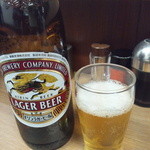 吾妻家 - ビールはキリンラガー