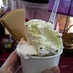 ドゥリエール - ジェラートダブルカップ350円（ミント＆さくら）