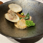 Restaurant Kamikura - 金目鯛、黒むつ、帆立、蛤のスープ
