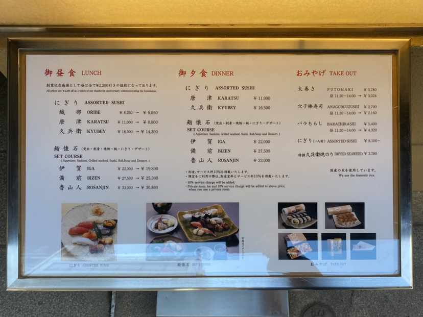 銀座久兵衛 ランチ ペア招待券