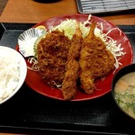 かつや - 海老・ヒレ・メンチカツ定食　790円