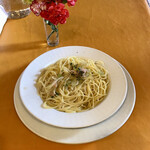 チベッタ - この日の日替わり「ずわい蟹と白葱の塩味」。この塩味が…ワイン飲みたくなってしまう。