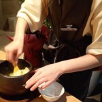 純米酒粕 玉乃光 - 土鍋ご飯　スタッフが取り分けてくれます