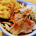 手打うどん 松屋　七味をかけて