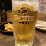 串焼亭ねぎ - 中生ビール