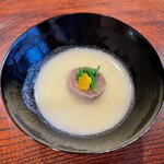 柚木元 - 熊のタン 松本一本ねぎと菊芋のすり流し