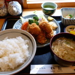 松菊　カキフライ定食970円