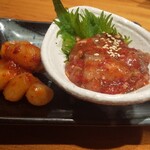 焼きとん 大国 - タコキムチと、ラッキョウキムチチゲ