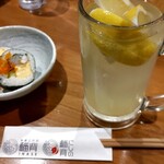 魚屋三代目 鯔背 - お通し&レモン魚チュー