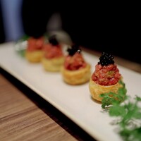 焼肉うしごろ 銀座店 - 和牛タルタルのグジェール(キャビア・トリュフ)