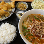 台湾料理 萬来 - エビマヨ定食台湾塩ラーメン