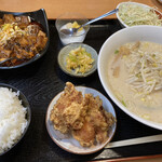 台湾料理 萬来 - 麻婆豆腐定食豚骨ラーメン