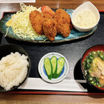 Sakura Suisan - 広島産 大粒かきフライ定食(ご飯少なめ)_¥1,100