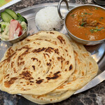 南インド料理 マハラニ - カレー パラタセット（マトン）