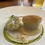 169521664 - 真鱈のヴィエノワーズ ヴェルモットのクリームとアンディーヴを添えて