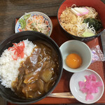 蕎麦処 丸花 - カレー丼セット 全景