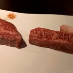 横浜うかい亭 - 左がランプ　右がサーロイン